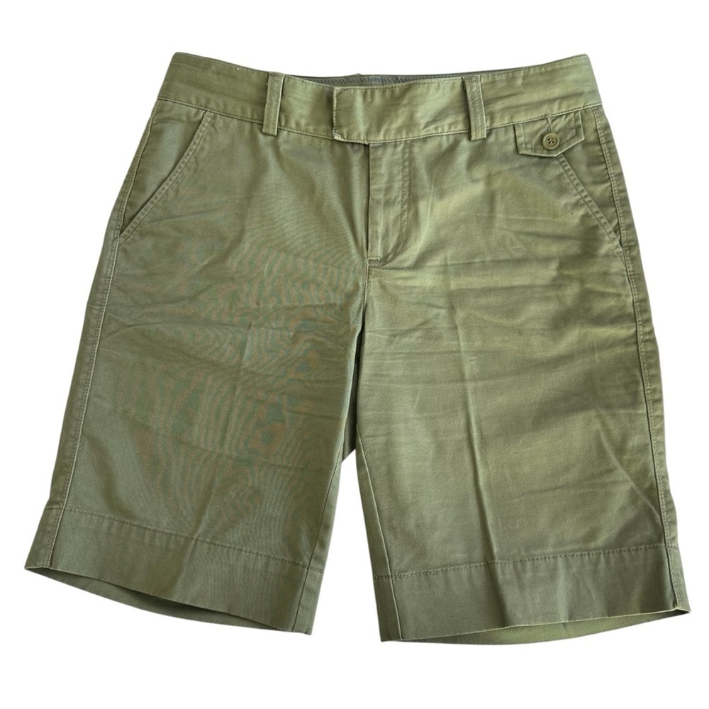 Dockers Flat-Front Olive Green Khaki Shorts, 6